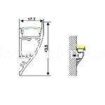 Profilé Aluminium Léche-Mur 18x44mm casa