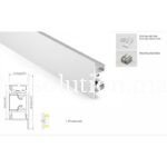 Profilé Aluminium Léche-Mur Haut/Bas 18x49mm 2M LED