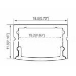 profile en aluminium en saillie pour ruban led 18x12mm ledsolution