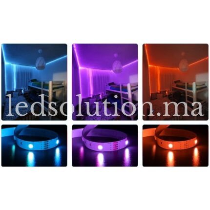 ruban led rgb 12v 36w 10mm ip20 smd5050 30 ledm 5m