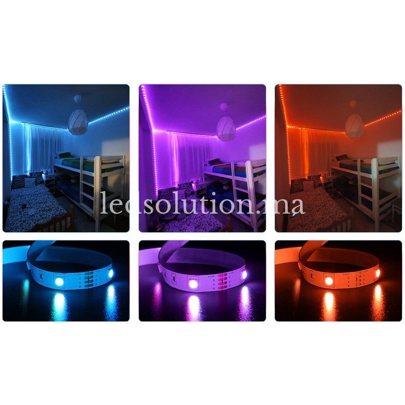 ruban-led-rgb-12v-36w-10mm-ip20-smd5050-30-ledm-5m maroc ruban led rgb 12v 36w 10mm ip20 smd5050 30 ledm 5m